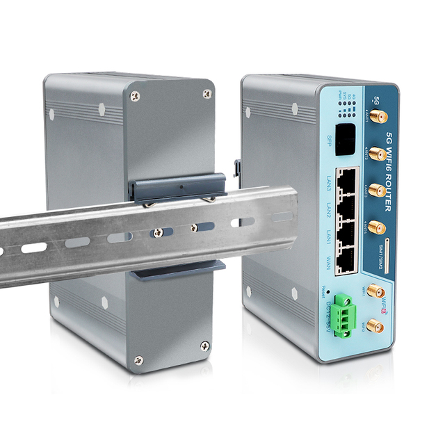 SERIALLINK Industrial 5G Cellular Router | 5G LTE Router with 2X2 2.4G/5.8G WIFI6 POE48V Output for IOT CCTV