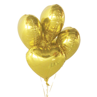Ballon en aluminium de haute qualité, 6 pouces, pour mariage, saint-valentin, fête d'amour, en forme de cœur, vente en gros