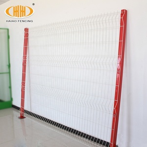 Chất Lượng Cao Trang Trí Vườn Pvc Tráng 6 Gauge V Nếp Gấp 3d Hàn Cong Dây Lưới Hàng Rào Panels - Product Image 5