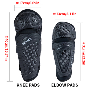 Vemar ginocchiera moto gomitiera protettiva Combo protezione per le gambe assorbimento degli urti leggero Anti-caduta Sport Outdoor Motocross - Product Image 2