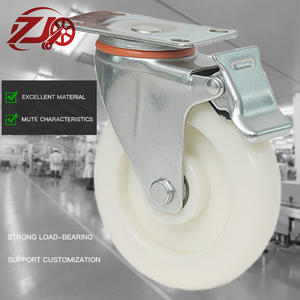 Ruedas Giratorias de Poliuretano Negro de 75 mm (3 Pulgadas) para <span class=keywords><strong>Silla</strong></span> de Oficina, <span class=keywords><strong>con</strong></span> Rodamientos de Bolas, Garantía de 1.5 Años, Freno de Patineta, 6 Unidades - Product Image 1