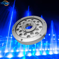 Luz LED subacuática Yaokingled de acero inoxidable 316L RGB blanca 54W IP68 para fuentes de paisaje DC24V