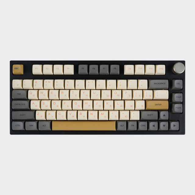 MATHEW TECH MK80 Mechanical Keyboard 75 Percent Layout 80Keys Mechanical Keyboard Tri Mode Retro Mechanical Keyboard RGB