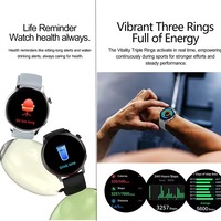 Montre connectée 1,43 pouces AMOLED Écran tactile complet Appel vidéo NFC Moniteur de fréquence cardiaque Étanche IP67 Montre multisports