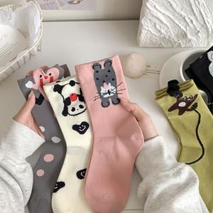 Calzini a Metà Polpaccio da <span class=keywords><strong>Donna</strong></span> alla Moda con Motivo Panda Cartoon, Adatti per Tutte le Stagioni - Product Image 3