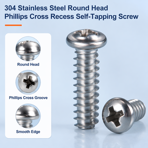 Tornillos autorroscantes de cabeza Phillips tipo PB con extremo plano, grado 6.8, M3 M4 M5, tornillos métricos de cabeza redonda <span class=keywords><strong>para</strong></span> electrónica de juguetes - Product Image 4