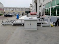 Machine à plastifier PUR automatique pour le travail du bois, panneaux MDF/PVC/multi-couches/en particules, films PET/PETG, papier, plastifieuse double face