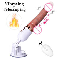 12-Zoll Teleskop-Kanone Weicher Realistischer Maschinen-Dildo Vibratoren für Frauen Maju Mundur Mehr Wasserdicht IPx6 Tragbare Massagepistole Sex