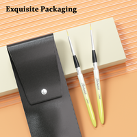 Pinceaux de voyage professionnels pour aquarelle, 7 pièces, dégradé jaune-blanc, manche métallique détachable, vente en gros d'usine