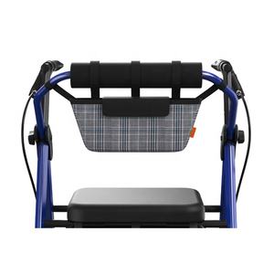 Senioren boodschappenkar met zitje, opvouwbaar, lichtgewicht, mobiliteitshulpmiddel, handkar, OEM groothandel Mateside - Product Image 2