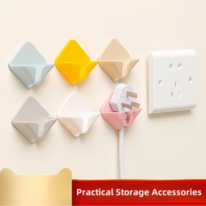Soporte de Plástico Autoadhesivo Resistente para Enchufes, Organizador de Herramientas para Cocina, Baño y Armario, Diseño Ecológico para Montar en la Pared - Product Image 5