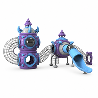 Crono Zona de Juego Infantil con Ventana de Cúpula, Elementos de Agarre de Acero y LLDPE, Espiral, Anclaje, Puerta de Acceso, Núcleo y Zona Nexus Personalizada