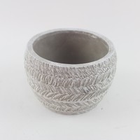 Jardinière ronde en béton au design simple, pot en ciment, décoration de jardin pour plantes en pot, en solde, pots et jardinières à fleurs