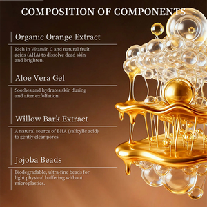 Gel Exfoliante Facial Natural y Orgánico con Niacinamida y Aloe Vera, Blanqueador, Limpieza Profunda, Elimina Puntos Negros y Piel Muerta para Todo Tipo de Piel - Product Image 2