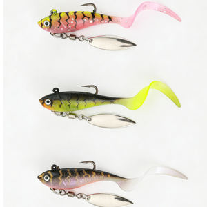 Leurre souple de pêche TGD, leurre jig en plomb, leurre VIB en PVC, leurre de pêche oscillant, leurres artificiels durs rotatifs avec cuillère métallique rotative - Product Image 1