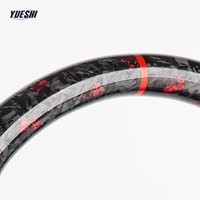 Volant sport en fibre de carbone avec décoration argentée pour Mercedes-Benz W204 W205 W167 W212 W213 W221 W222 Plug & Play