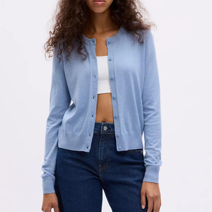 <span class=keywords><strong>Cardigan</strong></span> in Maglia a Spalla Regolare, Leggero, con Collo Tondo, in Misto <span class=keywords><strong>Lana</strong></span> per <span class=keywords><strong>Donna</strong></span>, Personalizzabile con Logo, Vendita all'Ingrosso - Product Image 1
