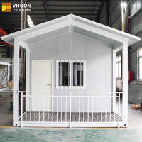Maisonnette préfabriquée moderne prête à être expédiée, cabane mobile de luxe en conteneur avec toit à pignon