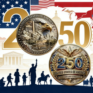 Moneta Commemorativa del 250° Anniversario degli Stati Uniti 1776-2026, Moneta Patriottica da Collezione - Product Image 1