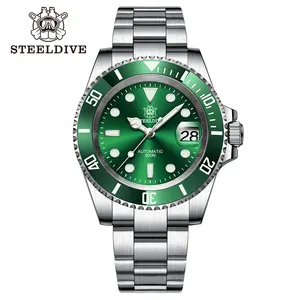 SD1953 Stainless Steel 41MM NH35 Watch STEELDIVE Top Brand Sapphire Glass 300M Waterproof Men Dive Watches reloj hombre