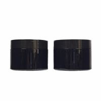 Personnalisé 10g 20g 30g 50g 100g pp vide Givré Noir Corps Gommage Beurre crème pour le visage Contenants cosmétiques Bocaux En Plastique Avec Couvercle