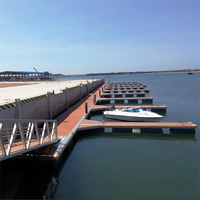 Pont flottant en alliage d'aluminium robuste pour quai de bateaux et ponts piétonniers, conception industrielle