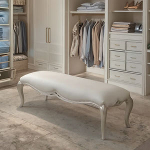 Banc d'extrémité de lit en bois de chêne chic nord-américain avec <span class=keywords><strong>cuir</strong></span> nappa idéal pour les retraites de chambre à coucher confortables - Product Image 6