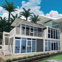 Conteneur d'expédition moderne en acier extensible de 20 pieds, maison mobile préfabriquée, remorque pliante pour villa