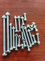 Pernos Hexagonales de Acero UNC UNF 1/2"-13 X 2" con Cabeza Hexagonal DIN933, Galvanizados en Zinc Azul