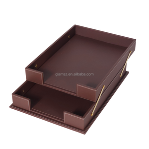 Hiển thị các tông da Giá giữ Tạp Chí tam giác A4 Treo Trường mở rộng Hộp văn phòng Khay giấy - Product Image 2