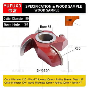 YUFU Hard Metal Woodworking Convex Circular Bottom Forming Milling Cutters HRC 60 Conventional Milling Uncoated 1 Year Warranty - Product Image 4