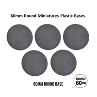 Bases rondes en plastique de 60 mm pour miniatures de wargames, bases pour figurines de jeux de table Warhammer, bases de modèles pour jeux de table