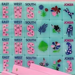 Luxury Modern Portable Engraved American <b>Mahjong</b> <b>Set</b> in Acrylic - Product Image 1