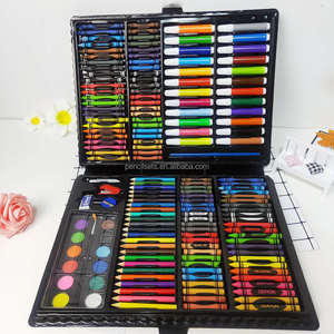 Ensemble d'art de luxe de 168 pièces pour enfants, crayons de couleur à l'eau en plastique non toxique, fournitures de dessin et de peinture pour la créativité - Product Image 6