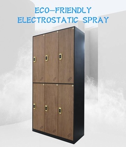 Vente directe d'usine, <span class=keywords><strong>casier</strong></span> <span class=keywords><strong>de</strong></span> gym commercial à 6 portes en métal, serrure électronique RFID, pas cher, pour vestiaires - Product Image 5