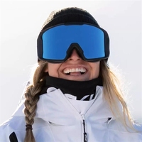 Revêtement anti-buée Googles Lunettes de snowboard Lentilles magnétiques Lunettes de ski pour la neige