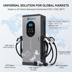 Prix usine RoHS FCC Station de recharge DC pour VE 120 kW, simple ou double pistolet, montage au sol, EVSE commercial pour parking public - Product Image 6