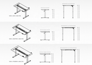 OEM điện bàn ngồi đứng bàn nghiên cứu có thể điều chỉnh thường vụ bàn bàn văn phòng bàn điện chiều cao có thể điều chỉnh bàn máy tính bàn - Product Image 4
