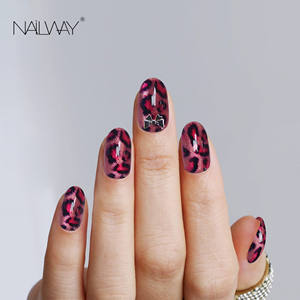 <span class=keywords><strong>Faux</strong></span> <span class=keywords><strong>ongles</strong></span> en gel souple à <span class=keywords><strong>coller</strong></span>, couleur rose léopard, brillants, pour femmes, décoration de manucure - Product Image 2