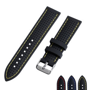 Correas de Reloj de Silicona <span class=keywords><strong>para</strong></span> Buceo de 20 mm y 22 mm, Correa de Reloj de Silicona Negra Impermeable y Transpirable <span class=keywords><strong>para</strong></span> Relojes Inteligentes Deportivos - Product Image 2