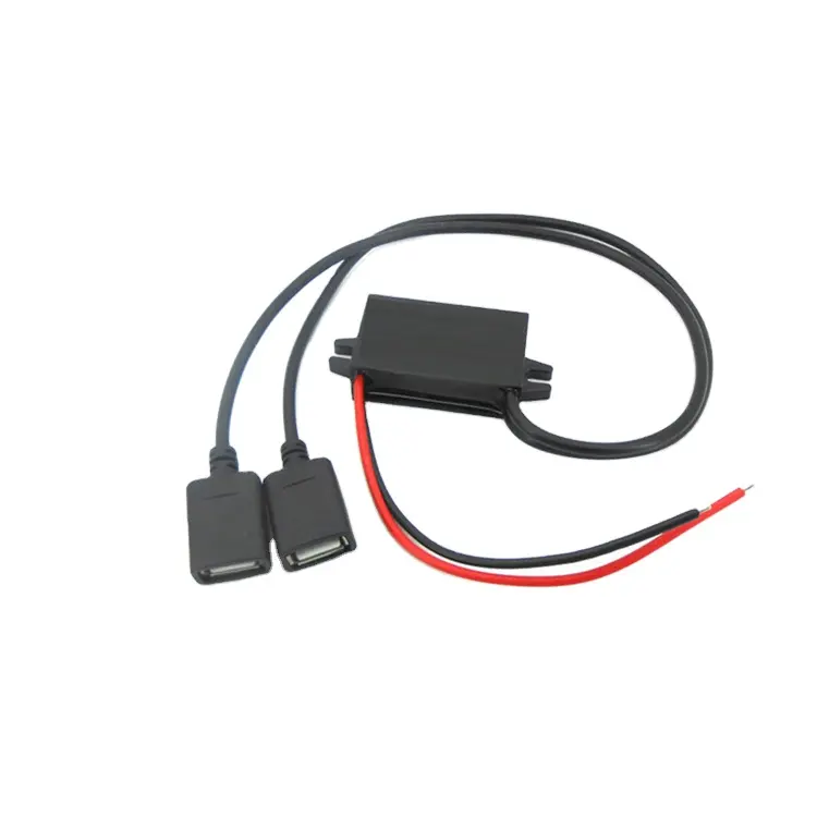 Caliente dc paso 3A dc del coche 15w regulador de voltaje 48V a 5V doble conector USB convertidor de carga con CE
