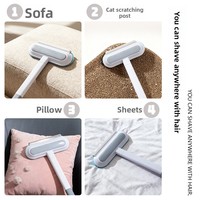 Langstieliger Doppelseitiger Tierhaar-Entferner Bürste mit Doppelfunktion Flanell-Schaber Fusselentferner für Möbel Sofa Kleidung Teppich