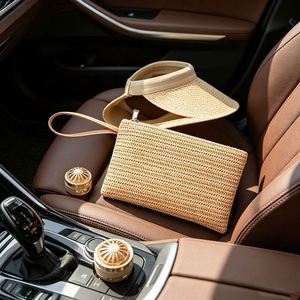 Bolso de Paja Bordado Personalizado, Bolsa de Rafia Tejida a Mano, Bolsa de Almacenamiento, Cosmetiquera, Bolso de Mano para Viajes de Verano a la Playa, Venta al Por Mayor - Product Image 2