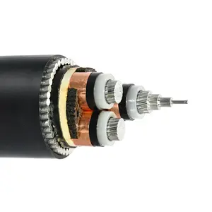 Conductores de aluminio trenzado AL/XLPE/SWA/PVC 11KV Cable de alimentación 3X95MM2 3X185MM2
