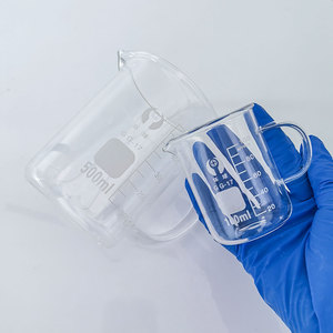 Vidraria de Laboratório Químico 50ml 100ml 250ml 1000ml Copos de Borosilicato com Alça Alta Resistência a Temperatura Transparente - Product Image 4