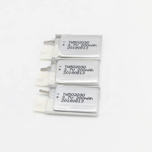 502030 200mAh 3,7 V flexible solar waterproof YKS lithium polymer Ion cell battery pack charger with KC - Product Image 1
