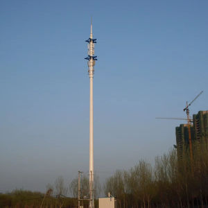 20m <span class=keywords><strong>30m</strong></span> 40m 50m Stahltelekommunikations-Monopol türme Einrohr-Antennen turm für die Signal übertragung - Product Image 1