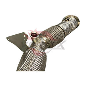 Vortex - Tuyau d'échappement flexible en acier inoxydable de haute qualité, poli miroir 1,5 mm, protection thermique pour Ferrari F8 Spider Tributo - Product Image 3