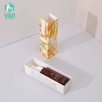 YAN Packaging Flacon compte-gouttes en verre de luxe, rond, ambré dépoli, à épaule plate, vide, 30 ml, pour huile essentielle et sérum visage, avec boîte en carton