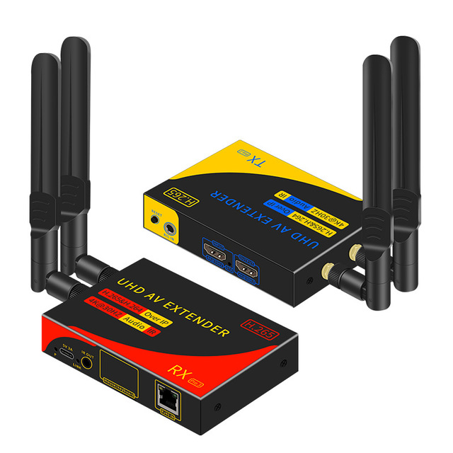 H.264 100m 4k Wireless HDMI Extender with Loopout Support IR Remote for Streaming From DSLR Laptop to TVpairing Through the Wall